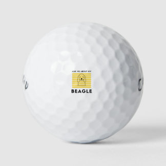 Frag mir über meinen Beagle Hund Golfball