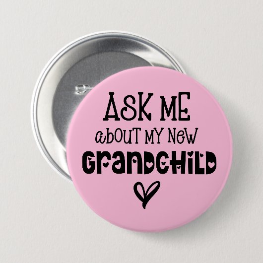 Frag mir über meinen neuen Entenchild Pink Button (Vorne & Hinten)