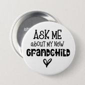 Frag mir über meinen neuen weißen Knopf Button (Vorne & Hinten)