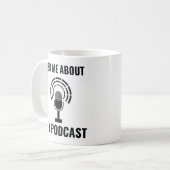 Frag mir über meinen Podcast Kaffeetasse (Vorderseite Links)