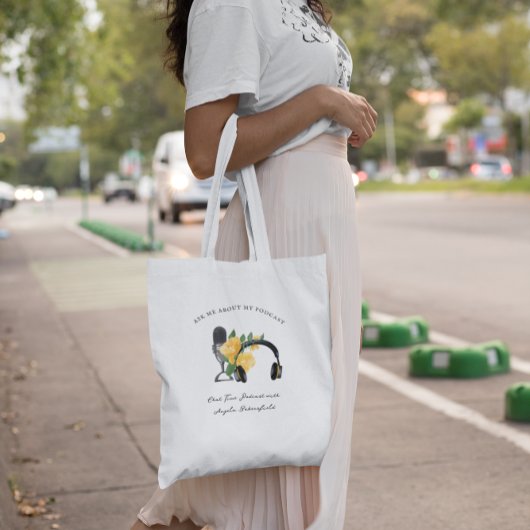 Frag mir über meinen Podcast | Monogramm Podcaster Tragetasche