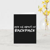 Frag mir über meinen Rucksack WanderBackpacker Fun Karte (Gelbe Blume)
