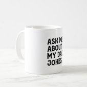 Frag mir über meinen Vater Jokes Funny Vater Kaffeetasse (Vorderseite Links)
