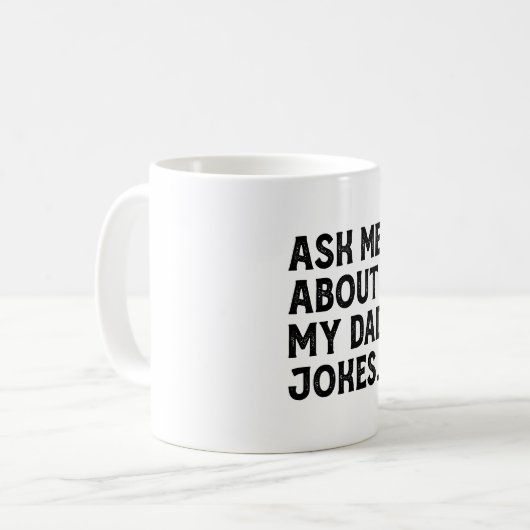 Frag mir über meinen Vater Jokes Funny Vater Kaffeetasse (Vorderseite Links)