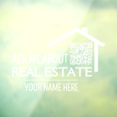 Frag mir über Real Anwesen QR Code Decal Fensteraufkleber (Blatt 3)
