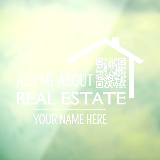 Frag mir über Real Anwesen QR Code Decal Fensteraufkleber (Blatt 3)
