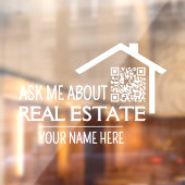 Frag mir über Real Anwesen QR Code Decal Fensteraufkleber (Blatt 2)