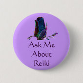 Frag mir über Reiki Button (Vorderseite)