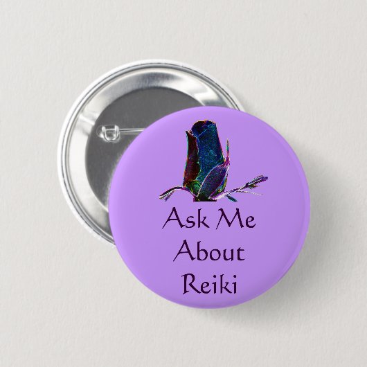Frag mir über Reiki Button (Vorne & Hinten)