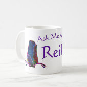 Frag mir über Reiki Kaffeetasse (Vorderseite Links)