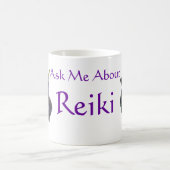 Frag mir über Reiki Lila Rose Kaffeetasse (Mittel)