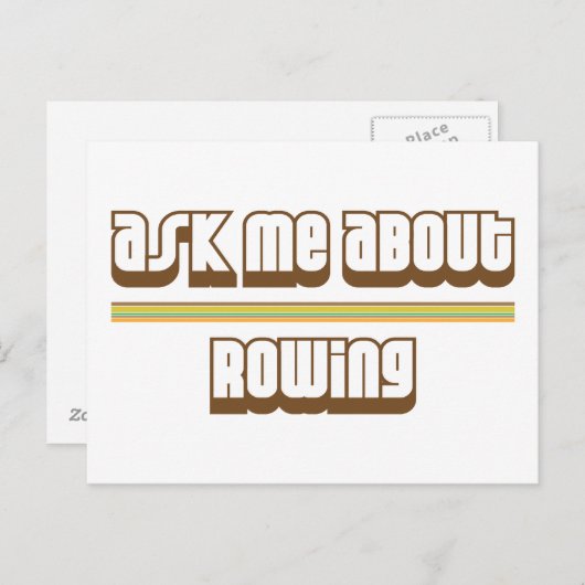 Frag mir über Rudern Postkarte (Vorne/Hinten)