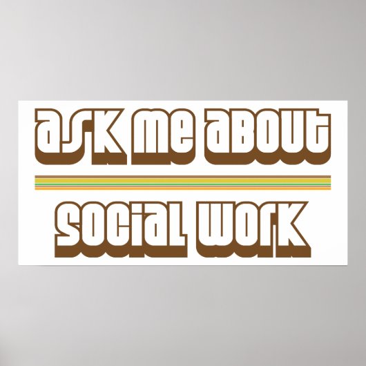 Frag mir über Sozialarbeit Poster (Vorne)