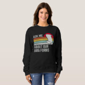 Frag mir über unsere Ama Forms Funny Nurse Swea Sweatshirt (Vorne ganz)