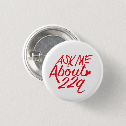 Frag mir ungefähr 22q Weiße Taste Button (Vorne & Hinten)