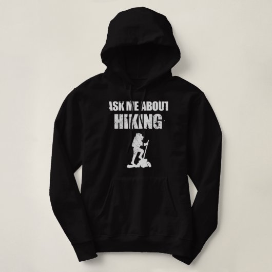 Frag mir vom Wandern Hoodie (Design vorne)