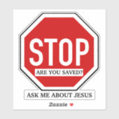 Frag mir von Jesus Christlichen Zeuge Aufkleber (Blatt)