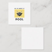 Frag mir von meinem Billard-Pool Quadratische Visitenkarte (Vorne/Hinten)