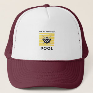 Frag mir von meinem Billard-Pool Truckerkappe
