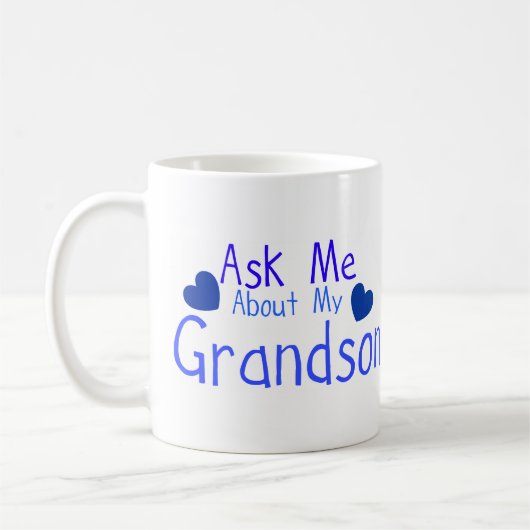 Frag mir von meinem Enkel! Kaffeetasse (Links)