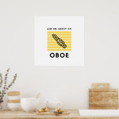 Frag mir von meinem Oboe Poster (Küche)