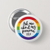 Frag mir von meinem Pronoun? Button (Vorne & Hinten)