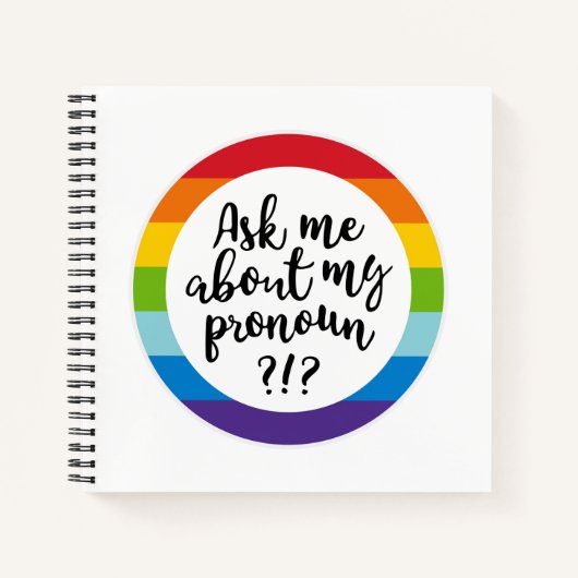 Frag mir von meinem Pronoun? Notizblock (Vorderseite)