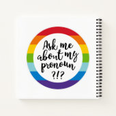 Frag mir von meinem Pronoun? Notizblock (Rückseite)
