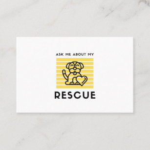 Frag mir von meinem Tier als Rettungshund Visitenkarte