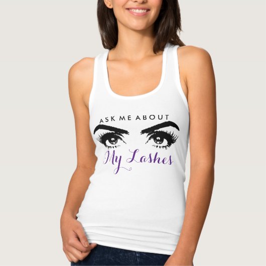 Frag mir von meinen Wimpern. Tank Top (Vorderseite)