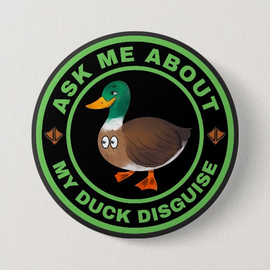 Frag mir von meiner Entendecke Button (Vorderseite)