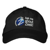 "Frag mir von Zeek!" Schwarze Kappe (Vorderseite)