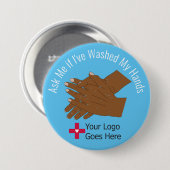 Frag mir, wenn ich mir die Hände gewaschen habe Button (Vorne & Hinten)