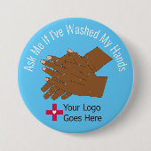 Frag mir, wenn ich mir die Hände gewaschen habe Button (Vorderseite)