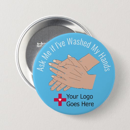 Frag mir, wenn ich mir die Hände gewaschen habe Button (Vorne & Hinten)