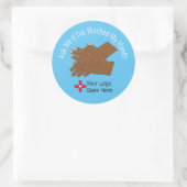 Frag mir, wenn ich mir die Hände gewaschen habe Runder Aufkleber (Tasche)