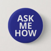 Frag mir, wie Blue Business Button (Vorderseite)