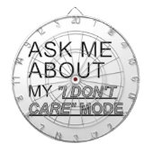 Frag mir, wie ich mich nicht kümmere dartscheibe (vorne)