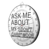 Frag mir, wie ich mich nicht kümmere dartscheibe (Vorderseite rechts)