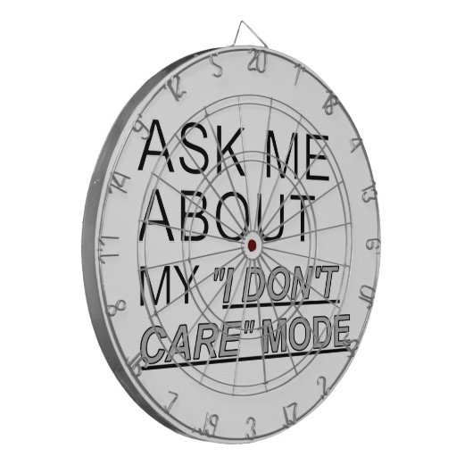 Frag mir, wie ich mich nicht kümmere dartscheibe (Vorderseite Links)