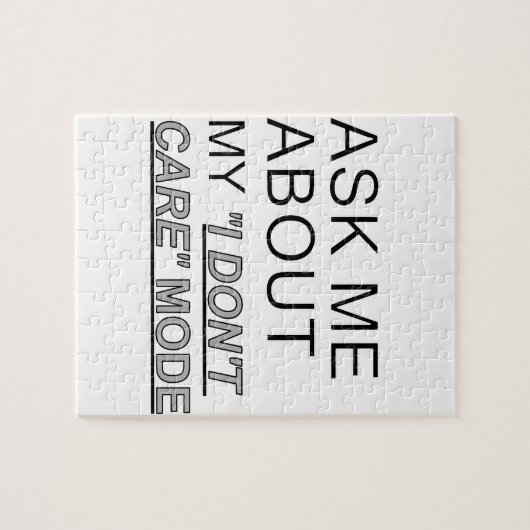 Frag mir, wie ich mich nicht kümmere puzzle (Horizontal)