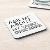 Frag mir, wie ich mich nicht kümmere untersetzer (Linke Seite)