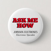 Frag mir, wie Sie Ihre Firmenmarke individuell ges Button (Vorderseite)