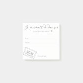 Frag Musik "Ich verspreche dir zu tanzen" Post-it Klebezettel (Vorderseite)