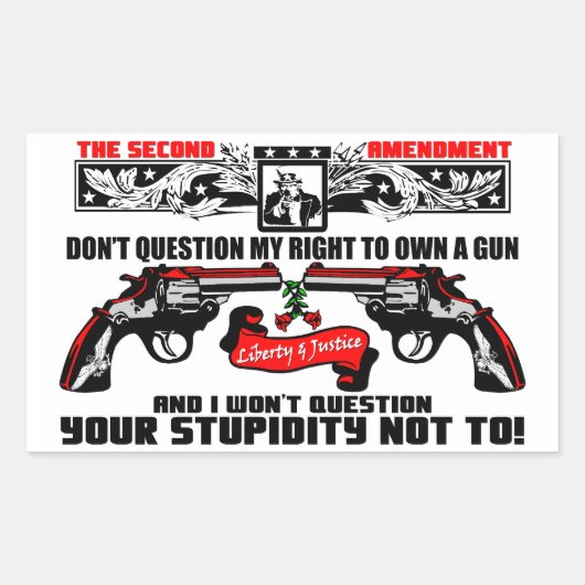 Frag nicht mein Recht Rechteckiger Aufkleber (Vorderseite)