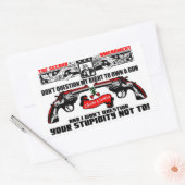 Frag nicht mein Recht Rechteckiger Aufkleber (Umschlag)