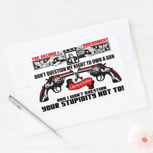 Frag nicht mein Recht Rechteckiger Aufkleber (Umschlag)