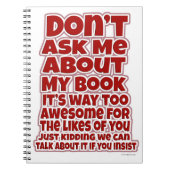 Frag nicht über mein Buch Funny Author Promo (Vorderseite)