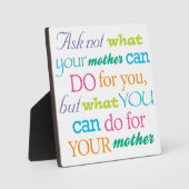 Frag nicht, was deine Mutter tun kann niedliche qu Fotoplatte (Vorderseite)