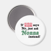 Frag Nonna Magnet (Vorderseite/Rückseite)